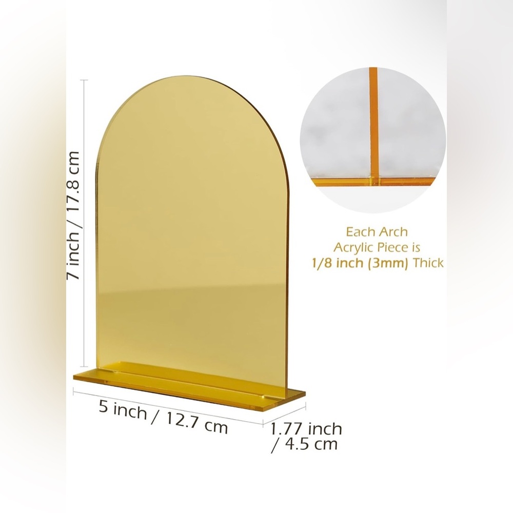💛NWT 30 Pieces Gold Acrylic Arch Displays With Stands💛